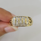 Real 10k Diamond Mens Ring Band Yellow Gold Wedding Genuine Natural