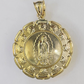 Real 10K Jesus Virgin Mary Pendent Charm 10kt yellow Gold Guadalupe