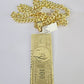 10K Miami Cuban Link Chain 100 Dollar Bill Pendent Charm 8mm 20"-30" Necklace