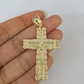 Real 10k Rope Chain Jesus Cross Charm Necklace Pendant Set 5mm 18"-28" Gold