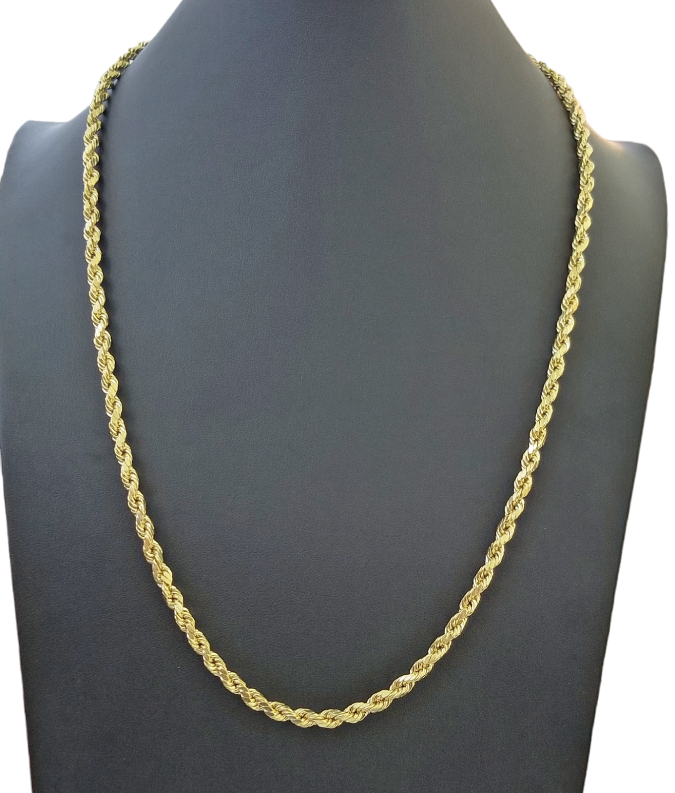 Real 14k Gold Rope Chain Necklace 3mm-6mm 20"-26" Inch Men Women Yellow 14kt