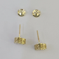 10k Heart Diamond Earrings Real Screw-Back Women Men Studs Yellow Gold