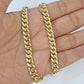 14k 6mm Miami Cuban Link Chain Yellow Gold Necklace 18"-26" Inches Real