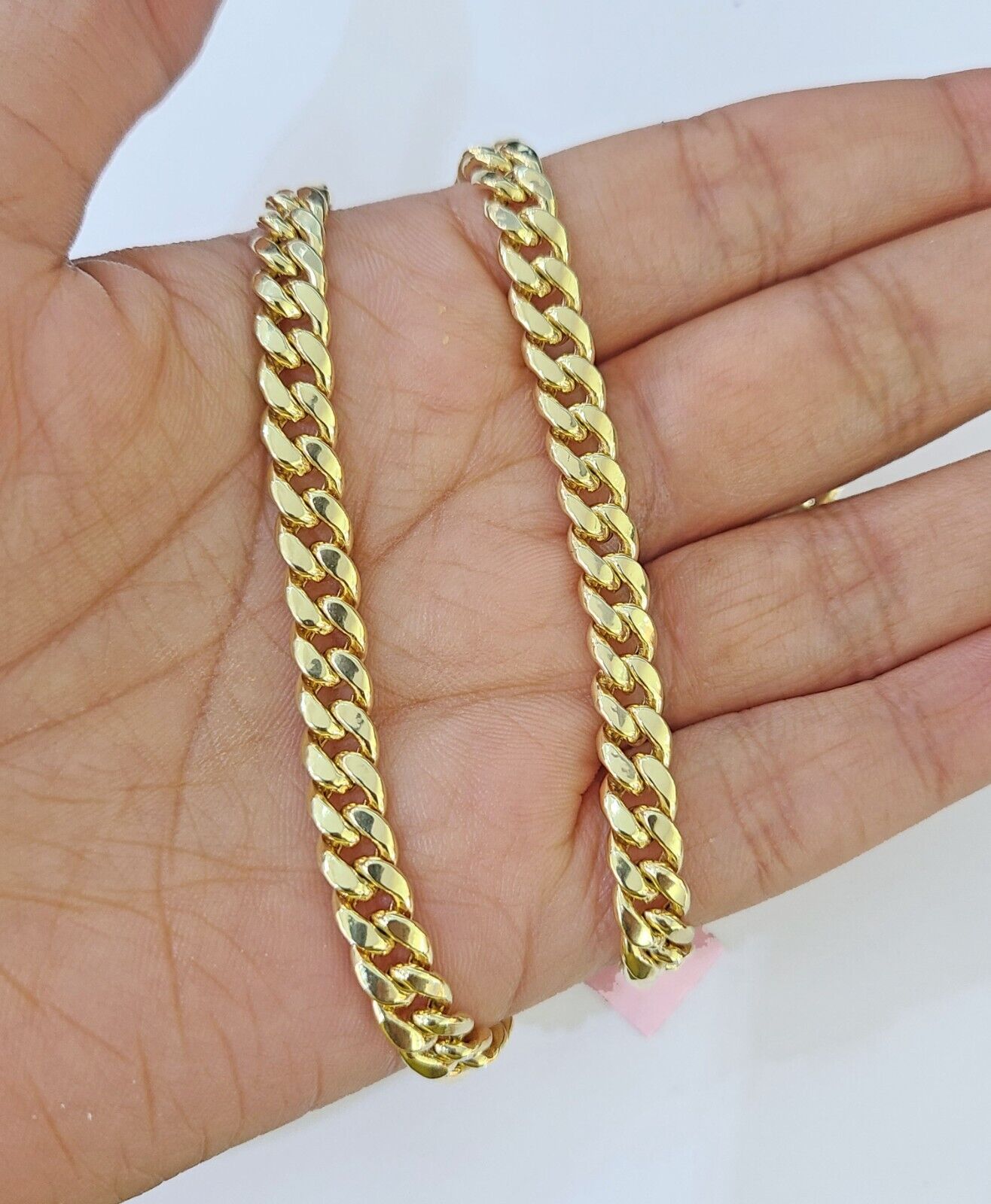 14k 6mm Miami Cuban Link Chain Yellow Gold Necklace 18"-26" Inches Real