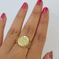 10k 50 Pesos Coin Centenario Ring Yellow Gold Men Real Genuine