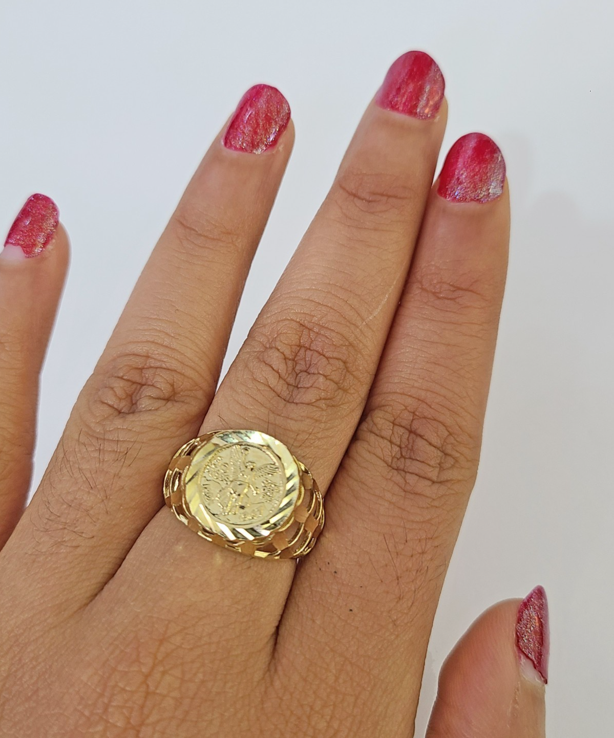 10k 50 Pesos Coin Centenario Ring Yellow Gold Men Real Genuine