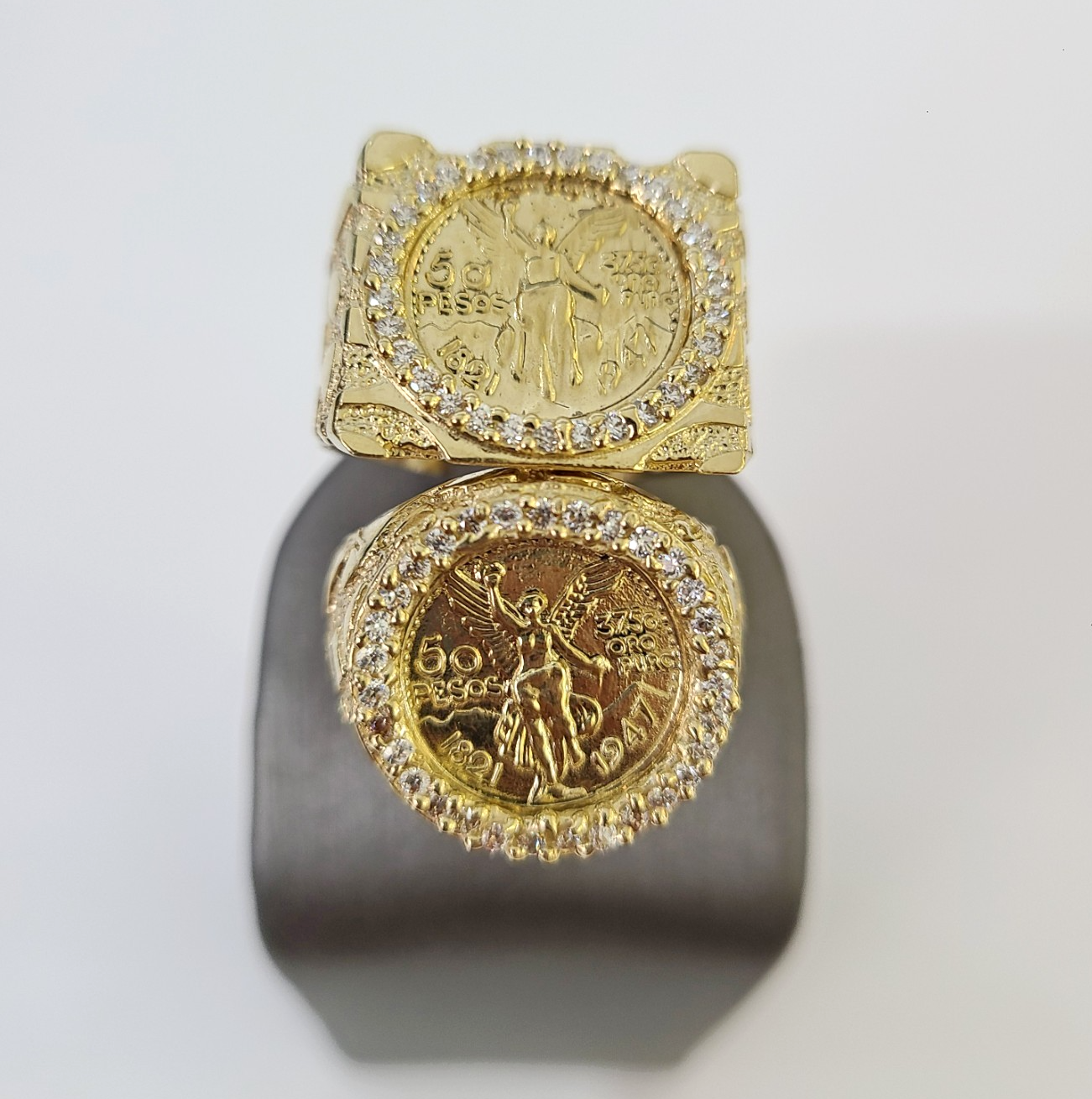 10k 50 Pesos Centenario Ring Yellow Gold Men Real Genuine