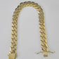 Real 10K Royal Monaco Bracelet Yellow Gold 9.5" Box Clasp 11mm Genuine