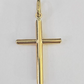 Real 10K Jesus Crucifix Cross Pendant 1" Yellow Gold Charm Genuine