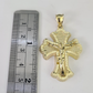 10k Crucifix Cross Charm Miami Cuban Chain Pendant Set 5mm 18"28" Necklace Gold