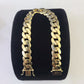 Real 10K Royal Monaco Bracelet Yellow Gold 8" Box Clasp 11mm Genuine