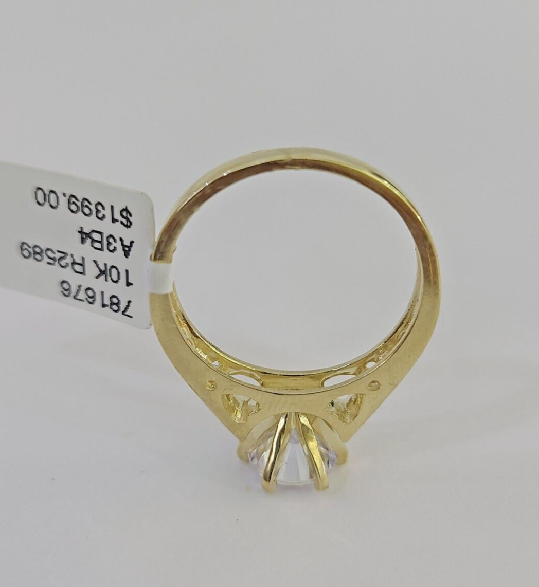 Real 10k Yellow Gold Ring Wedding Engagement Casual 10Kt Genuine