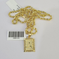 10k Gold Initial A Charm Rope Chain 16"-26" 2.5mm SET Necklace Alphabet Pendant