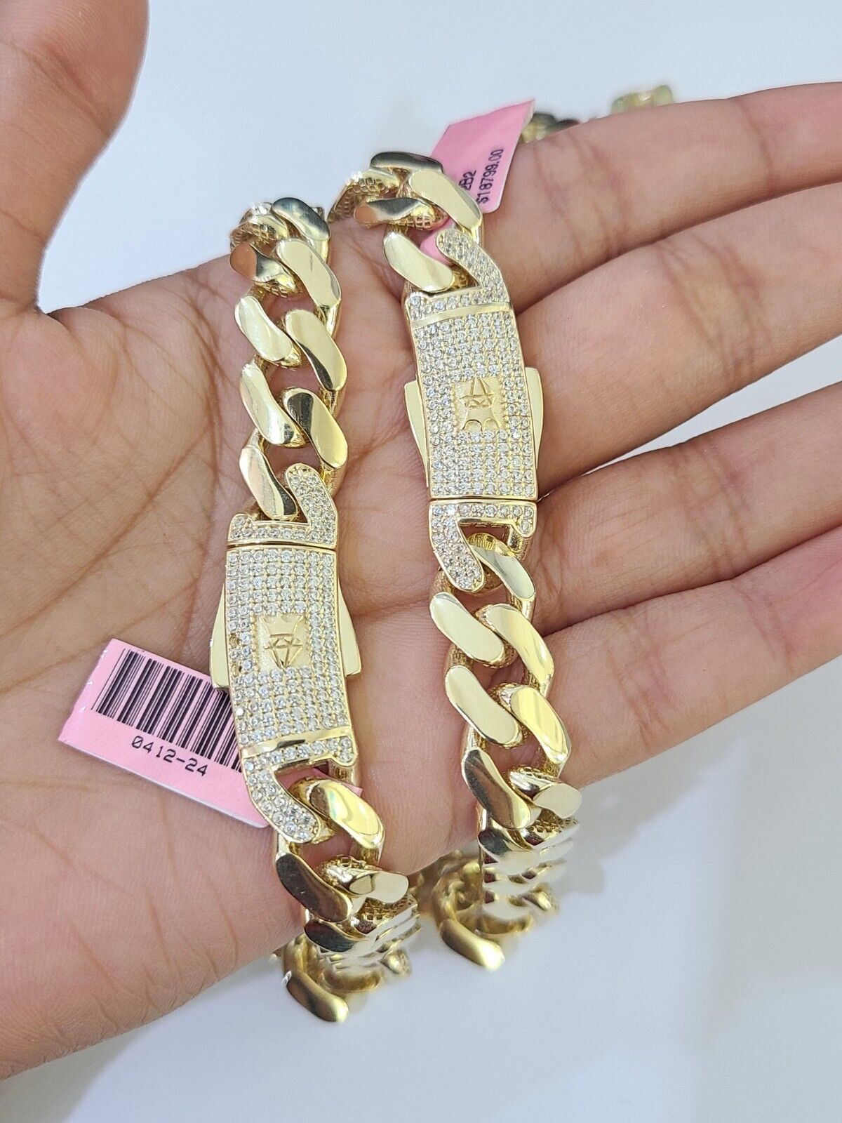 Real 14k Royal Monaco Link Chain 11mm 20-26 inches Yellow Gold Genuine