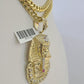 10K Miami Cuban Link Chain Pharaoh Pendent Charm 6mm 20"-30" Necklace