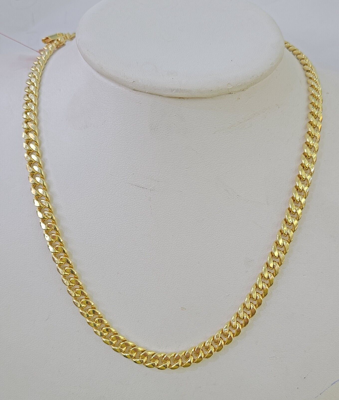 14k 6mm Miami Cuban Link Chain Yellow Gold Necklace 18"-26" Inches Real