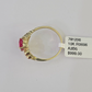 Real 10k Yellow Gold Hearts Ring Wedding Engagement Casual 10Kt Genuine