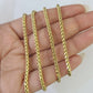 10K Gold Palm Chain 2.5mm 18" 20" 22" 24" 26" 28" Yellow Gold Real Men Women