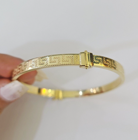 10K Yellow Gold Bracelet Bangle Design REAL Genuine Womens Ladies