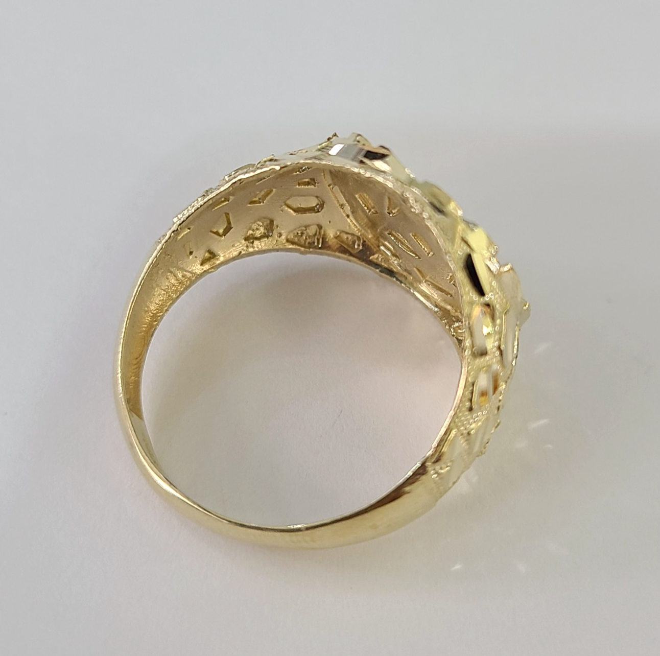 14k Nugget Ring Yellow Gold Women Men Real Genuine 14KT