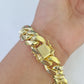 14K Solid Miami Cuban Bracelet Yellow Gold Box Clasp 9 Inch 15mm Link HEAVY