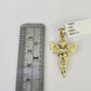 10K Gold Miami Cuban Chain Praying Angel Charm 18"-30" 3mm REAL Pendant