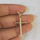 Real 10K Jesus Crucifix Cross Pendant 1" Yellow Gold Charm Genuine