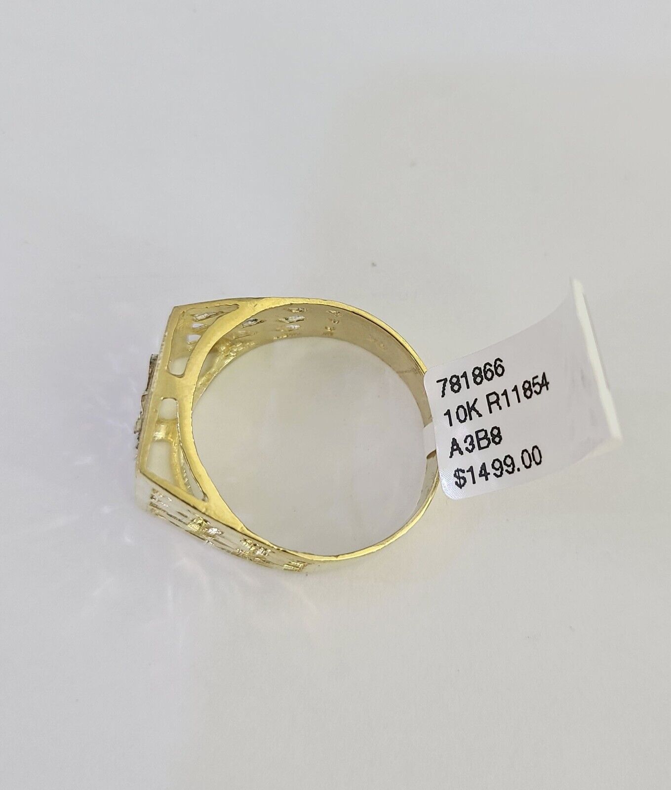 Real 10k Initial B Casual Ring Alphabet Yellow Gold 10kt Genuine