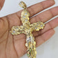 Real 14k Solid Rope Chain Jesus Cross Charm Set 6mm 18"-30" Necklace Gold