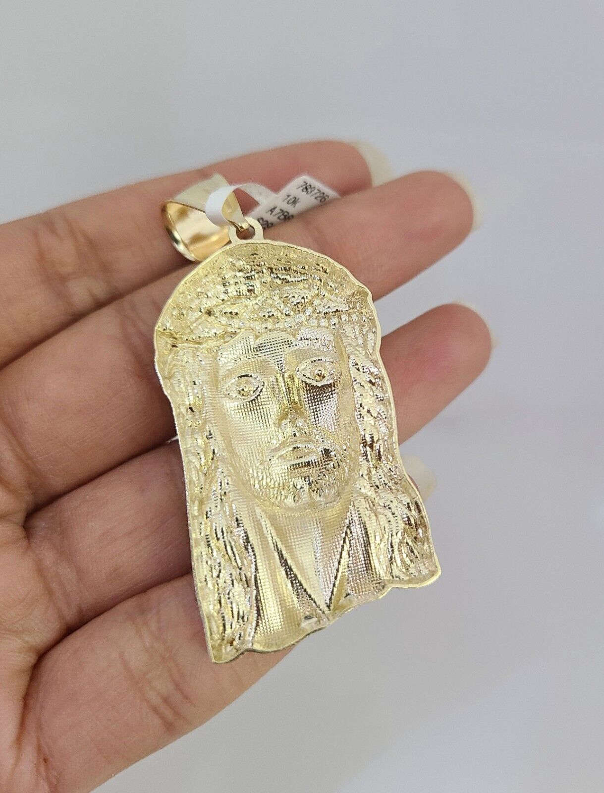 10K Franco Chain Necklace Jesus Head Pendant Charm 20"-28" 4mm Yellow Gold SET