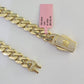 14K Royal Monaco Cuban Bracelet Yellow Gold 9mm 8.5 inches Box Lock