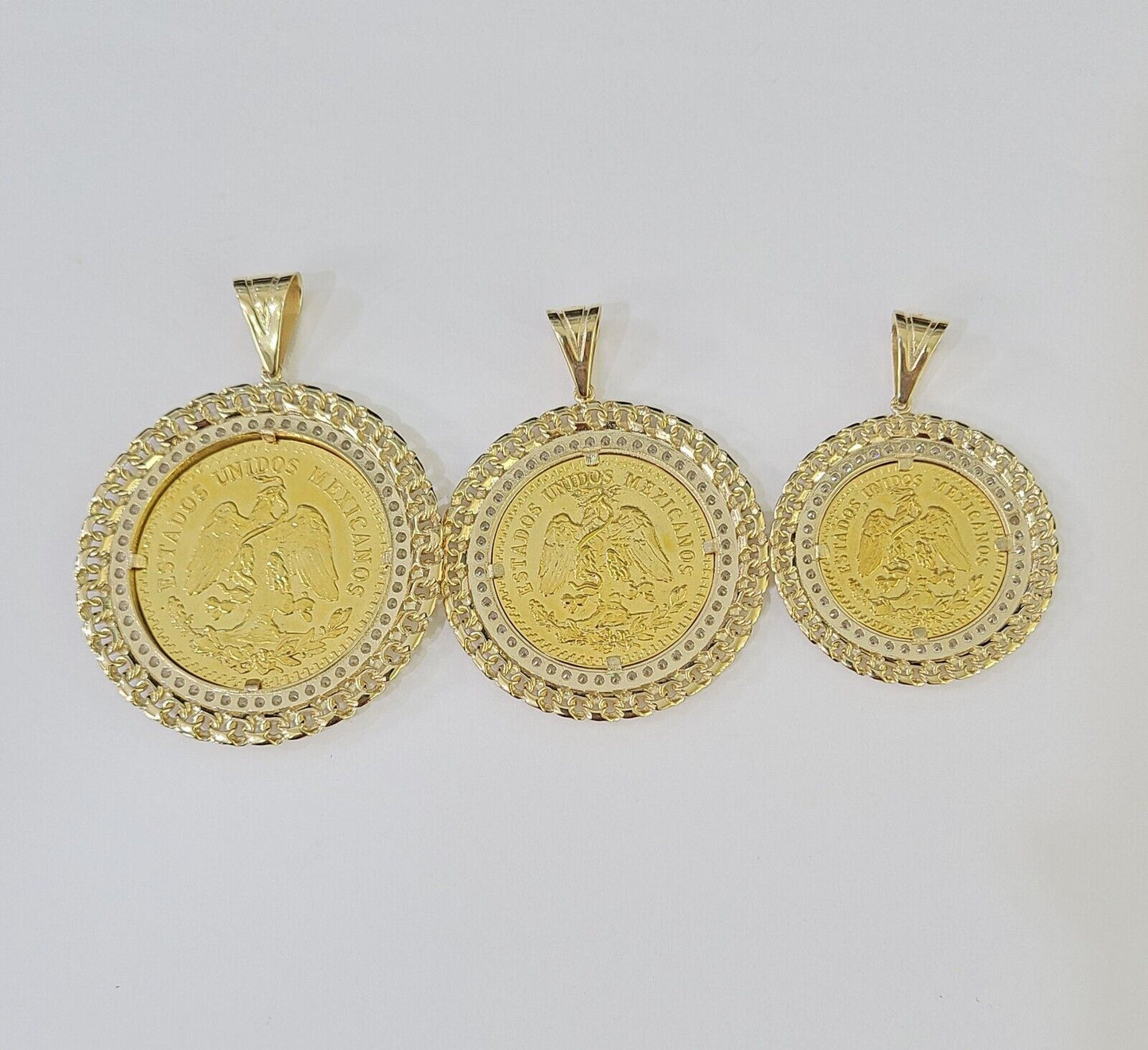 10k Centenario Coin Charm Yellow Gold 50 Pesos 1947 Mexican Coin