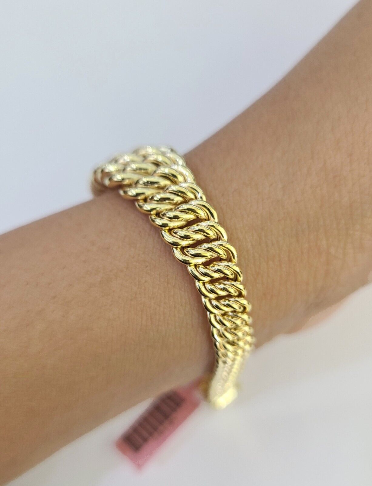 14K Gold Princesa Ring Bracelet 7.5" 7mm Real Yellow SET Flat Byzantine 14Kt