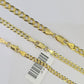 10k Gold Cuban Curb Necklace Chain 3mm 4mm 5mm 18-28 Inches 10kt Yellow Real