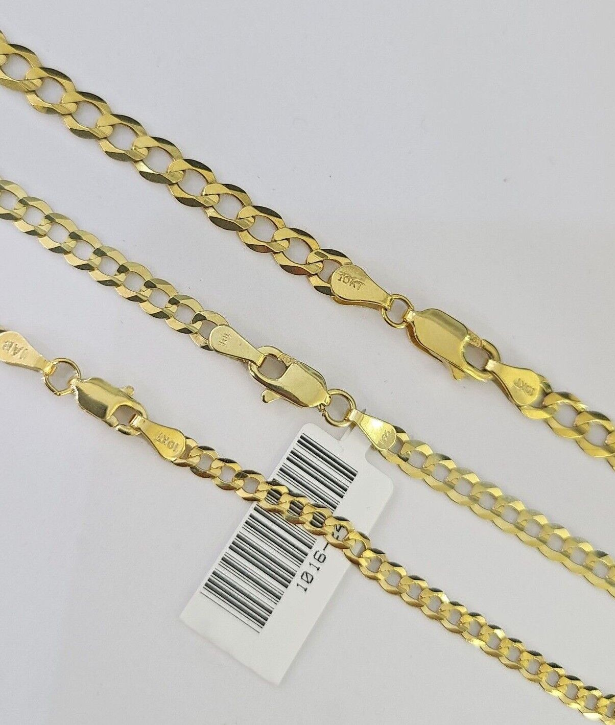 10k Gold Cuban Curb Necklace Chain 3mm 4mm 5mm 18-28 Inches 10kt Yellow Real