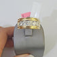 Real 14k Yellow Gold Diamond Ring Lab Created Mens Engagement Wedding Male