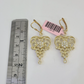 14k Chandelier Earrings Yellow Gold Push Back Real Women Genuine 14Kt