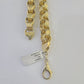 REAL 10k Gold Byzantine Chain Necklace Lobster Clasp 10mm 20"22" 24" 26" 28" 30"