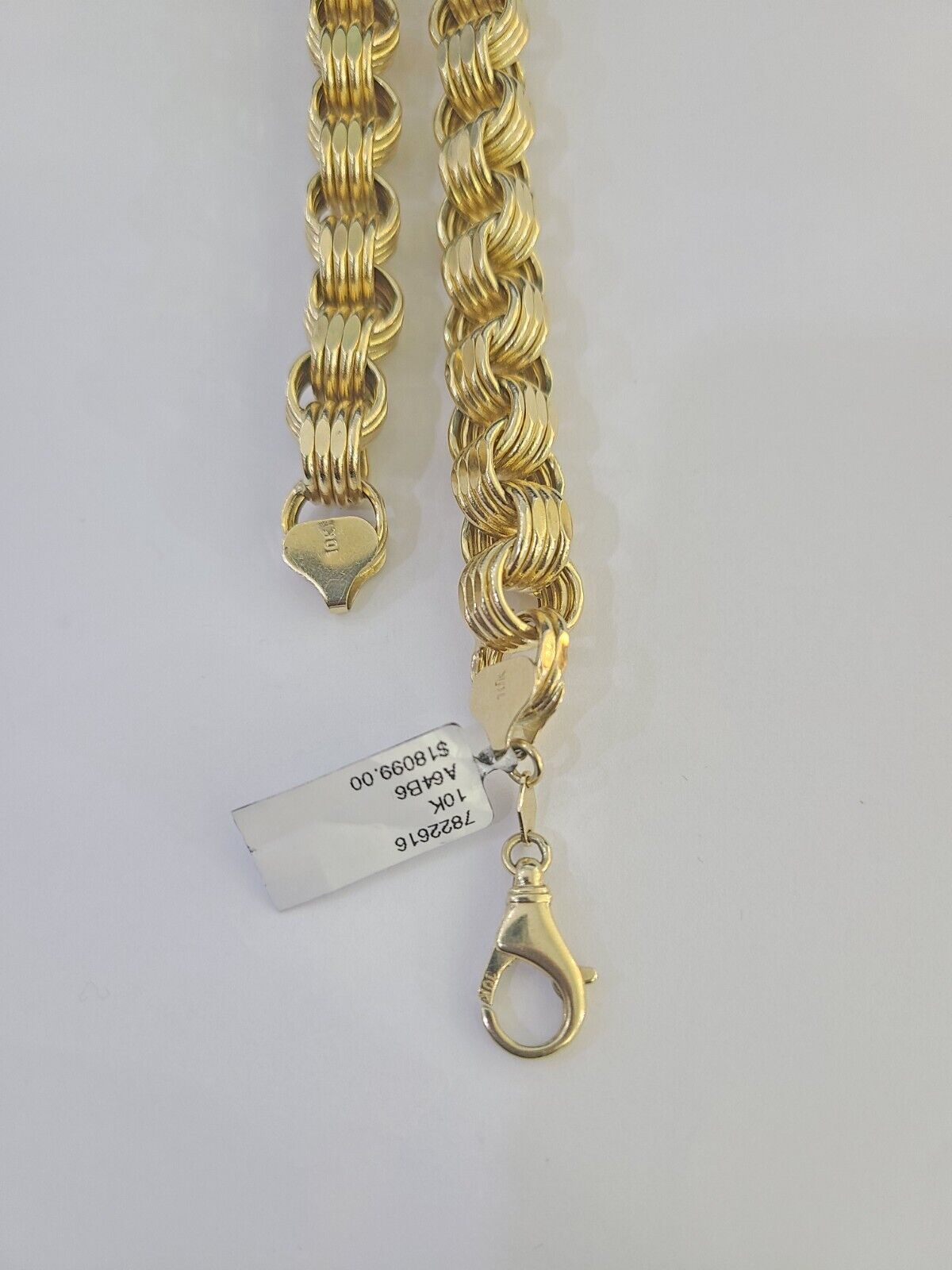 REAL 10k Gold Byzantine Chain Necklace Lobster Clasp 10mm 20"22" 24" 26" 28" 30"