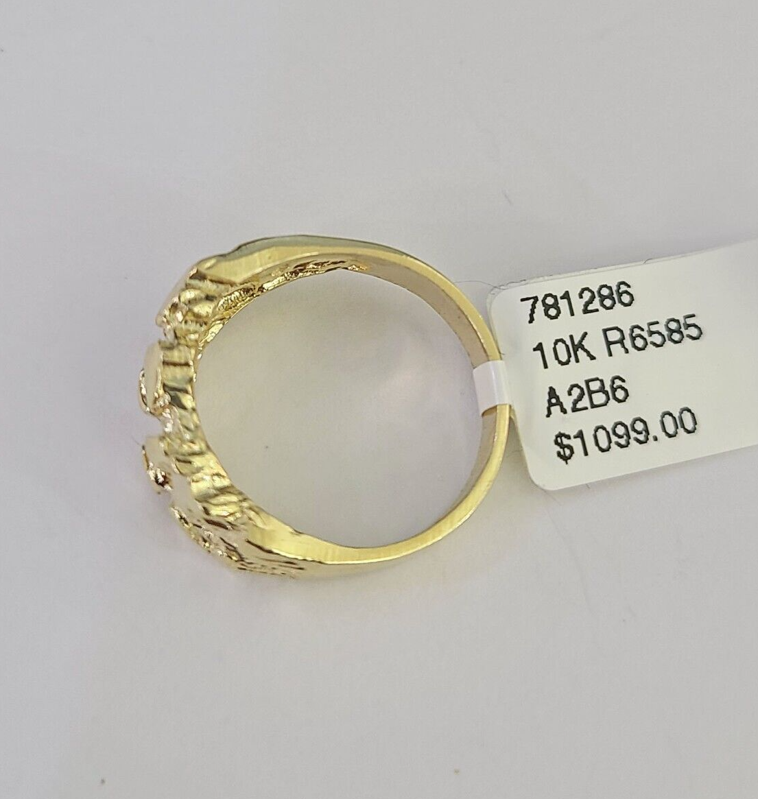 Real 10k Nugget Ring Yellow Gold Casual Ring 10kt Genuine Kids