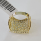 Real 10k Nugget Ring Yellow Gold Women Men Genuine 10Kt