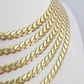 Real 10k Royal Monaco Chain 7mm 16-24 inches Necklace Yellow Gold Box Clasp