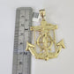 10K Franco Chain Jesus Anchor Pendant Charm Necklace 20"-28" 4mm Yellow Gold SET