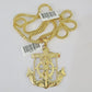 10K Franco Chain Jesus Anchor Pendant Charm Necklace 20"-26" 3mm Gold Yellow SET