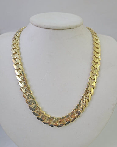 Real 10K Royal Monaco Chain Box Clasp 11mm Gold Necklace 10Kt 24" Genuine