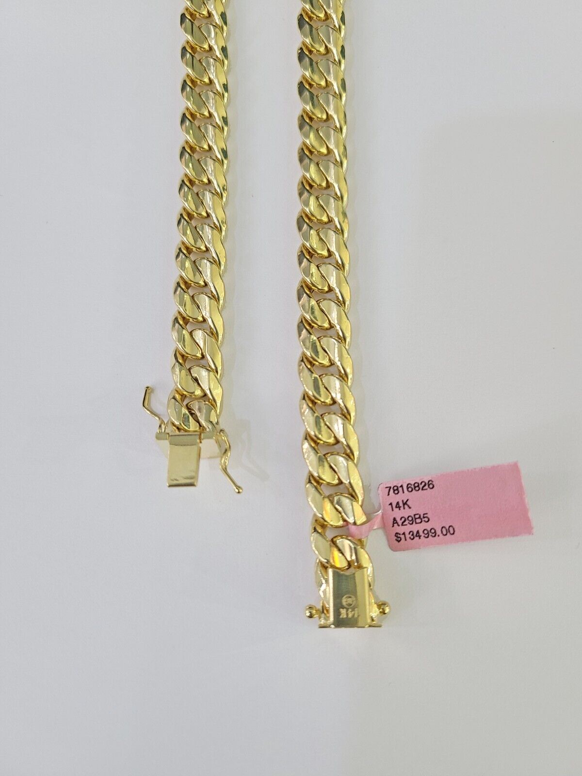 14k yellow gold store 24 Inch Cuban Link Chain