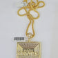 10K Franco Chain Last Supper Pendant Charm Necklace 20"-26" 3mm Gold Yellow