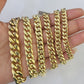 Real 10k Miami Cuban link Bracelet 6mm-11mm 7.5"-9" 10kt Yellow Gold