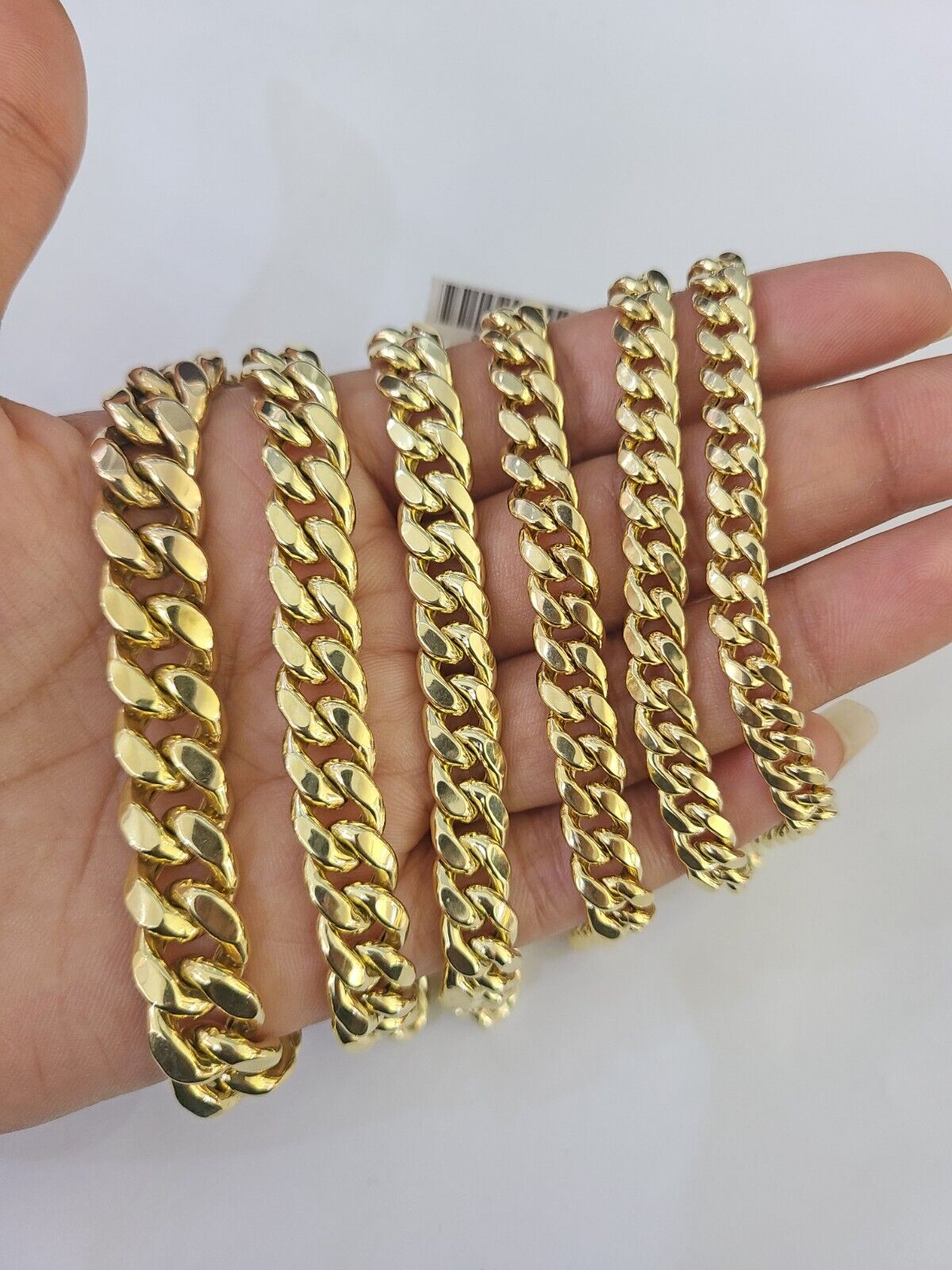 Real 10k Miami Cuban link Bracelet 6mm-11mm 7.5"-9" 10kt Yellow Gold