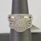 REAL 14k Diamond Ring White Gold Ladies Men Trio SET Wedding Engagement Genuine